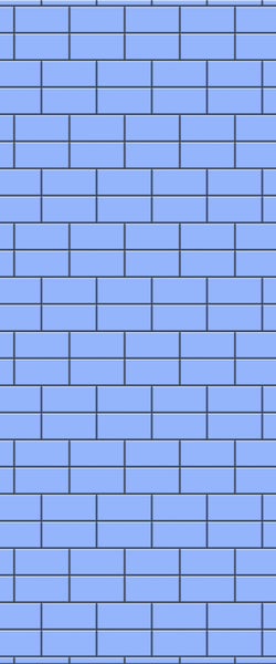 Blue Brickbond Acrylic Shower Wall Panel 2440mm x 1220mm (3mm Thick) - CladdTech