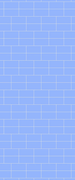 Blue Brickbond Acrylic Shower Wall Panel 2440mm x 1220mm (3mm Thick) - CladdTech
