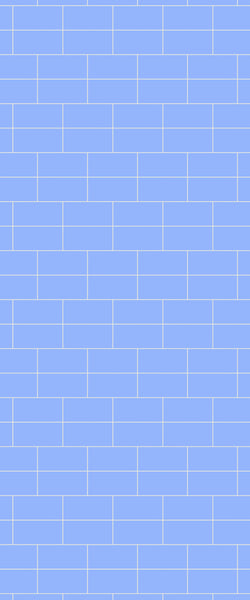 Blue Brickbond Acrylic Shower Wall Panel 2440mm x 1220mm (3mm Thick) - CladdTech