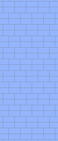 Blue Brickbond Acrylic Shower Wall Panel 2440mm x 1220mm (3mm Thick) - CladdTech
