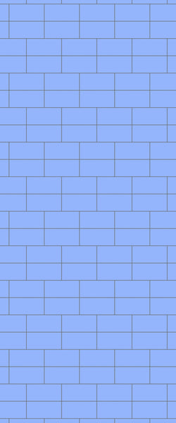 Blue Brickbond Acrylic Shower Wall Panel 2440mm x 1220mm (3mm Thick) - CladdTech