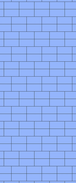 Blue Brickbond Acrylic Shower Wall Panel 2440mm x 1220mm (3mm Thick) - CladdTech