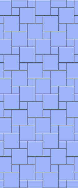Blue Pin Wheel Tile Acrylic Shower Wall Panel 2440mm x 1220mm (3mm Thick) - CladdTech