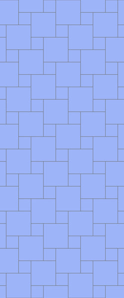 Blue Pin Wheel Tile Acrylic Shower Wall Panel 2440mm x 1220mm (3mm Thick) - CladdTech