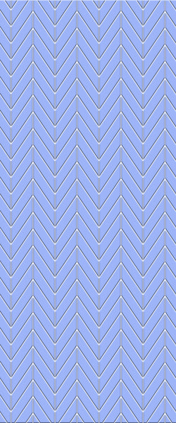 Blue Chevron Acrylic Shower Wall Panel 2440mm x 1220mm (3mm Thick) - CladdTech