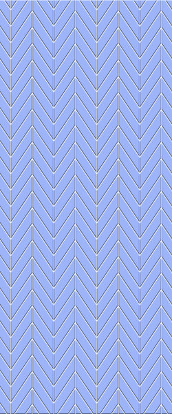 Blue Chevron Acrylic Shower Wall Panel 2440mm x 1220mm (3mm Thick) - CladdTech