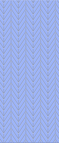 Blue Chevron Acrylic Shower Wall Panel 2440mm x 1220mm (3mm Thick) - CladdTech