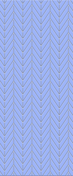 Blue Chevron Acrylic Shower Wall Panel 2440mm x 1220mm (3mm Thick) - CladdTech