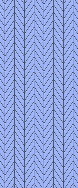Blue Chevron Acrylic Shower Wall Panel 2440mm x 1220mm (3mm Thick) - CladdTech