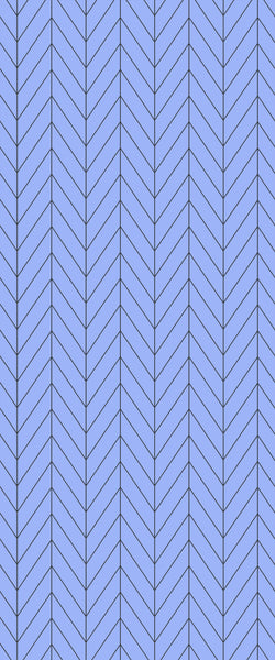 Blue Chevron Acrylic Shower Wall Panel 2440mm x 1220mm (3mm Thick) - CladdTech