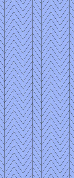 Blue Chevron Acrylic Shower Wall Panel 2440mm x 1220mm (3mm Thick) - CladdTech