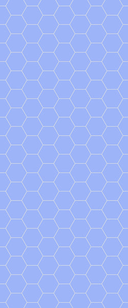 Blue Hexagons Acrylic Shower Wall Panel 2440mm x 1220mm (3mm Thick) - CladdTech