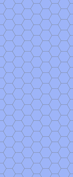 Blue Hexagons Acrylic Shower Wall Panel 2440mm x 1220mm (3mm Thick) - CladdTech