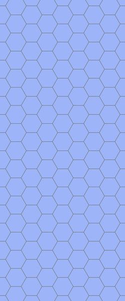 Blue Hexagons Acrylic Shower Wall Panel 2440mm x 1220mm (3mm Thick) - CladdTech