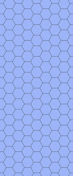 Blue Hexagons Acrylic Shower Wall Panel 2440mm x 1220mm (3mm Thick) - CladdTech