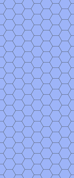 Blue Hexagons Acrylic Shower Wall Panel 2440mm x 1220mm (3mm Thick) - CladdTech