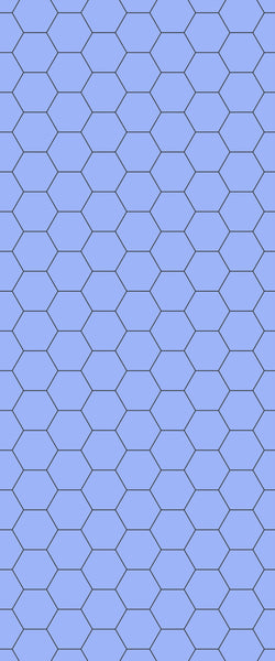 Blue Hexagons Acrylic Shower Wall Panel 2440mm x 1220mm (3mm Thick) - CladdTech