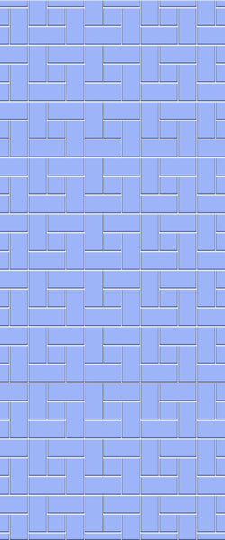 Blue Windmill Tile Acrylic Shower Wall Panel 2440mm x 1220mm (3mm Thick)