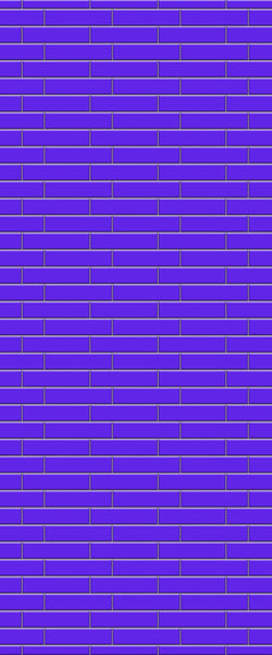 Blue Brickslips Acrylic Shower Wall Panel 2440mm x 1220mm (3mm Thick) - CladdTech