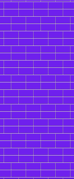 Blue Brickbond Acrylic Shower Wall Panel 2440mm x 1220mm (3mm Thick) - CladdTech