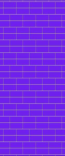 Blue Brickbond Acrylic Shower Wall Panel 2440mm x 1220mm (3mm Thick) - CladdTech
