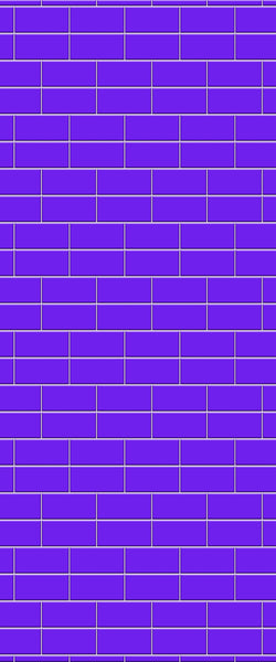 Blue Brickbond Acrylic Shower Wall Panel 2440mm x 1220mm (3mm Thick) - CladdTech