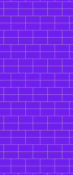 Blue Brickbond Acrylic Shower Wall Panel 2440mm x 1220mm (3mm Thick) - CladdTech