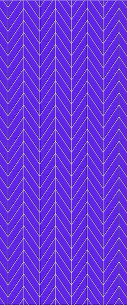 Blue Chevron Acrylic Shower Wall Panel 2440mm x 1220mm (3mm Thick) - CladdTech