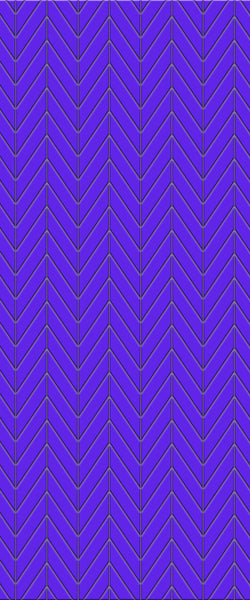 Blue Chevron Acrylic Shower Wall Panel 2440mm x 1220mm (3mm Thick) - CladdTech