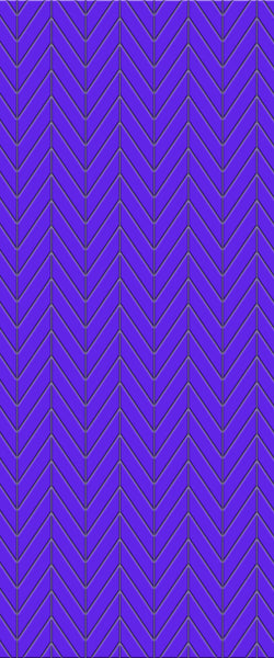 Blue Chevron Acrylic Shower Wall Panel 2440mm x 1220mm (3mm Thick) - CladdTech