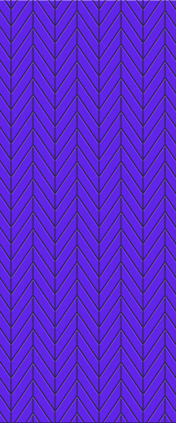Blue Chevron Acrylic Shower Wall Panel 2440mm x 1220mm (3mm Thick) - CladdTech
