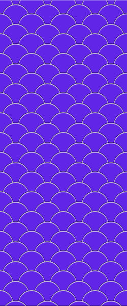 Blue Fishscales Acrylic Shower Wall Panel 2440mm x 1220mm (3mm Thick) - CladdTech