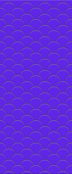 Blue Fishscales Acrylic Shower Wall Panel 2440mm x 1220mm (3mm Thick) - CladdTech