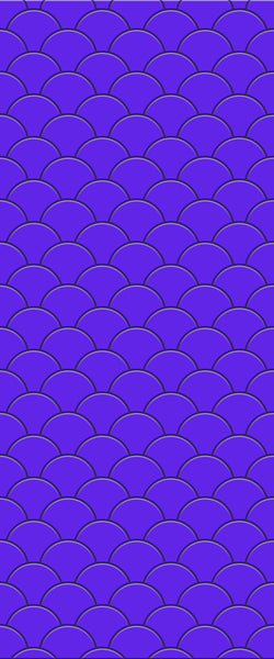 Blue Fishscales Acrylic Shower Wall Panel 2440mm x 1220mm (3mm Thick) - CladdTech
