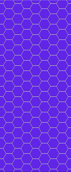 Blue Hexagons Acrylic Shower Wall Panel 2440mm x 1220mm (3mm Thick) - CladdTech