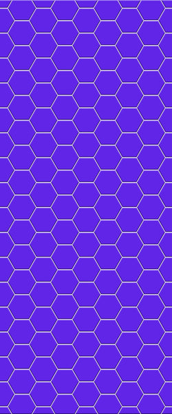 Blue Hexagons Acrylic Shower Wall Panel 2440mm x 1220mm (3mm Thick) - CladdTech