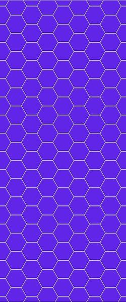 Blue Hexagons Acrylic Shower Wall Panel 2440mm x 1220mm (3mm Thick) - CladdTech