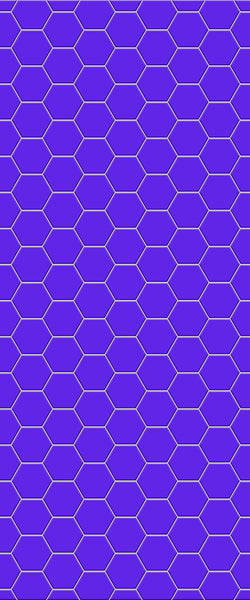 Blue Hexagons Acrylic Shower Wall Panel 2440mm x 1220mm (3mm Thick) - CladdTech