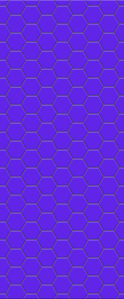 Blue Hexagons Acrylic Shower Wall Panel 2440mm x 1220mm (3mm Thick) - CladdTech