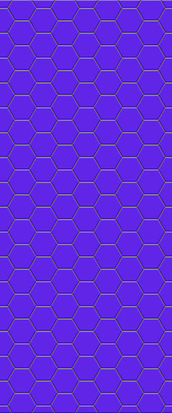 Blue Hexagons Acrylic Shower Wall Panel 2440mm x 1220mm (3mm Thick) - CladdTech