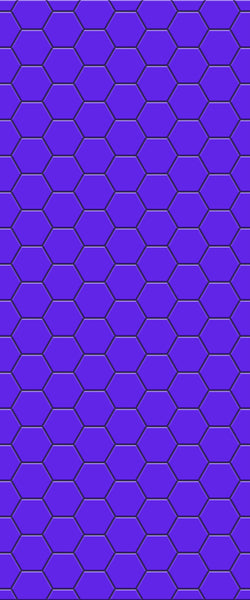 Blue Hexagons Acrylic Shower Wall Panel 2440mm x 1220mm (3mm Thick) - CladdTech