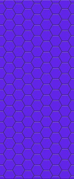 Blue Hexagons Acrylic Shower Wall Panel 2440mm x 1220mm (3mm Thick) - CladdTech