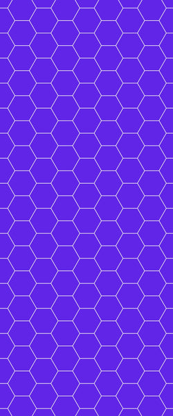 Blue Hexagons Acrylic Shower Wall Panel 2440mm x 1220mm (3mm Thick) - CladdTech