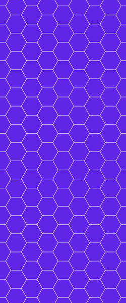 Blue Hexagons Acrylic Shower Wall Panel 2440mm x 1220mm (3mm Thick) - CladdTech