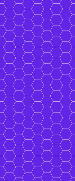 Blue Hexagons Acrylic Shower Wall Panel 2440mm x 1220mm (3mm Thick) - CladdTech