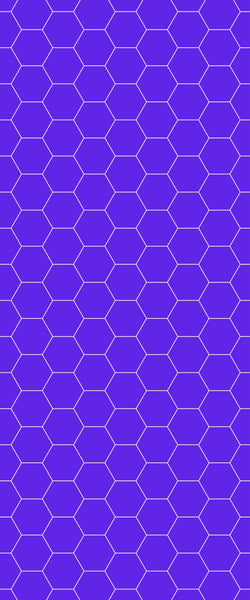 Blue Hexagons Acrylic Shower Wall Panel 2440mm x 1220mm (3mm Thick) - CladdTech