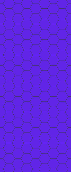 Blue Hexagons Acrylic Shower Wall Panel 2440mm x 1220mm (3mm Thick) - CladdTech