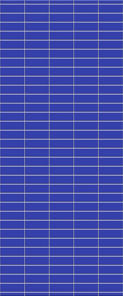 Blue Horizontal Block Acrylic Shower Wall Panel 2440mm x 1220mm (3mm Thick) - CladdTech