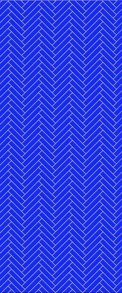 Blue Single Herringbone Tile Acrylic Shower Wall Panel 2440mm x 1220mm (3mm Thick) - CladdTech