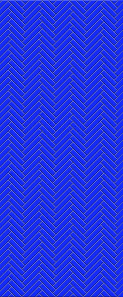 Blue Single Herringbone Tile Acrylic Shower Wall Panel 2440mm x 1220mm (3mm Thick) - CladdTech